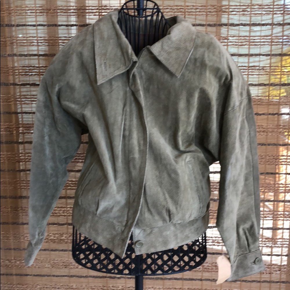 NWT Suede Olive Green  jacket by Starting Point